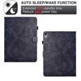 thumbnail image 5 of Case for iPad 10th Gen 10.9" 2022 (A2757, A2777), Classic PU Leather Folio Kickstand Magnetic Closure Slim Fit Cover for iPad 10th Generation with Auto Wake/Sleep Function Embossing - Black, 5 of 6