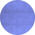 thumbnail image 1 of Ahgly Company Indoor Round Oriental Blue Industrial Area Rugs, 7' Round, 1 of 4