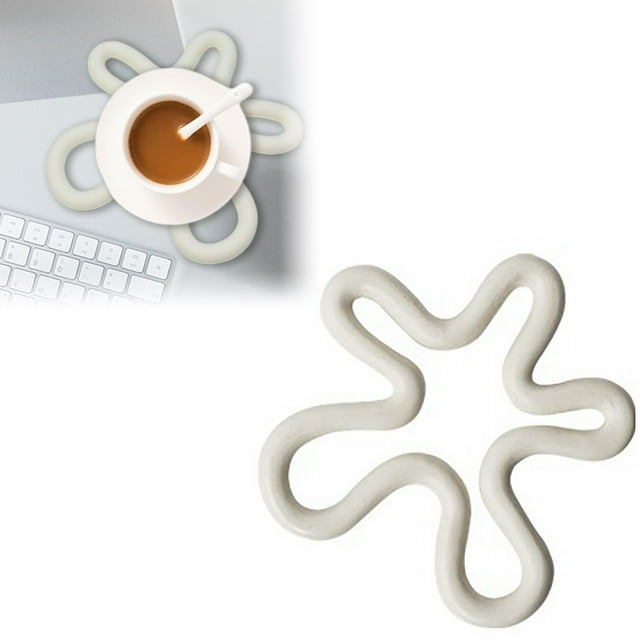 Cqxid Placemat Under $5 Silicone Trivet Mat Table Mat Multipurpose Hot Pot Holder Non Slip Cups For Drinks Dining Table Apartment Black