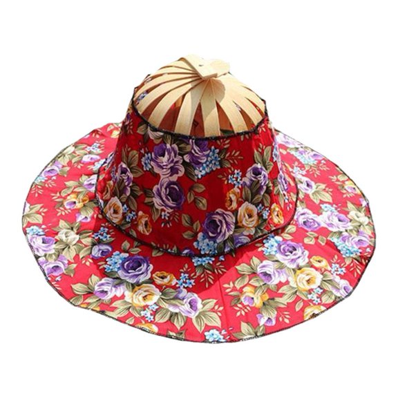 Bamboo Fan Hat - Foldable & Lightweight Summer Essentials