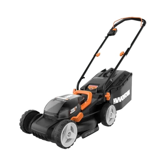 Restored Worx WG779 40V Power Share 4.0Ah 14" Cordless Lawn Mower (Battery and Charger Included) (Refurbished)