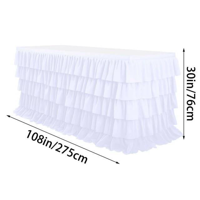 Ohufall Nappe Plissée à Cinq Couches Nappe Plissée de Fête Convenant aux Tables de Formes Variées Napperons de table Napperons pour table à Manger