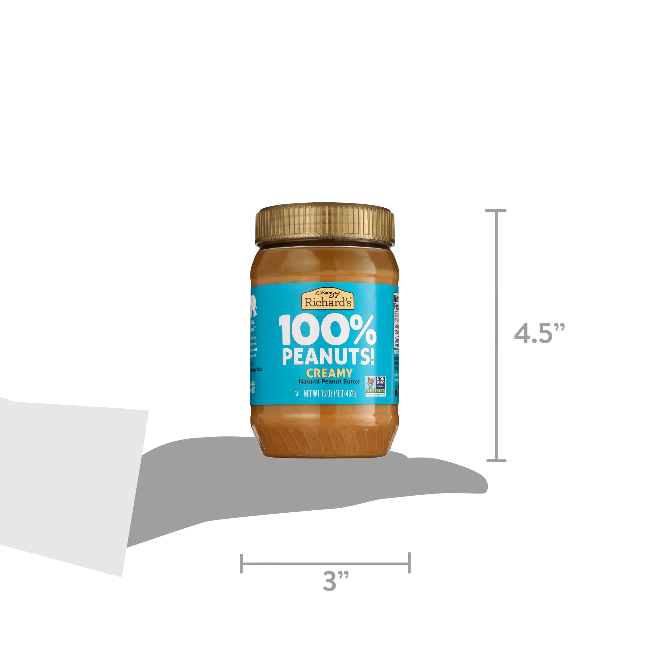 Crazy Richard's All-Natural Creamy Peanut Butter, 16 oz