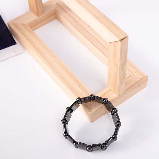 Pulsera magnética, joyería de moda, pulsera con dijes de amistad para esposa, esposo y hombres bloque y cuenta