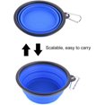 thumbnail image 4 of Cuenco para perros, paquete de 2 cuencos plegables de silicona para perros con mosquetón, cuenco portátil para agua o comida para perros medianos a grandes, cuenco para perros de viaje (rojo+azul), 4 of 5