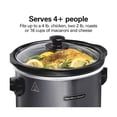 thumbnail image 3 of 4 Quart Round Slow Cooker Black : 2 Settings, Keep Warm, Metal, Hand Wash, 170W, 3 of 7