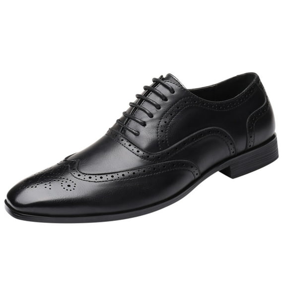 Cameland Men's Fashion Casual Pointed Toe Oxford Leather Wedding Shoes Business Shoes