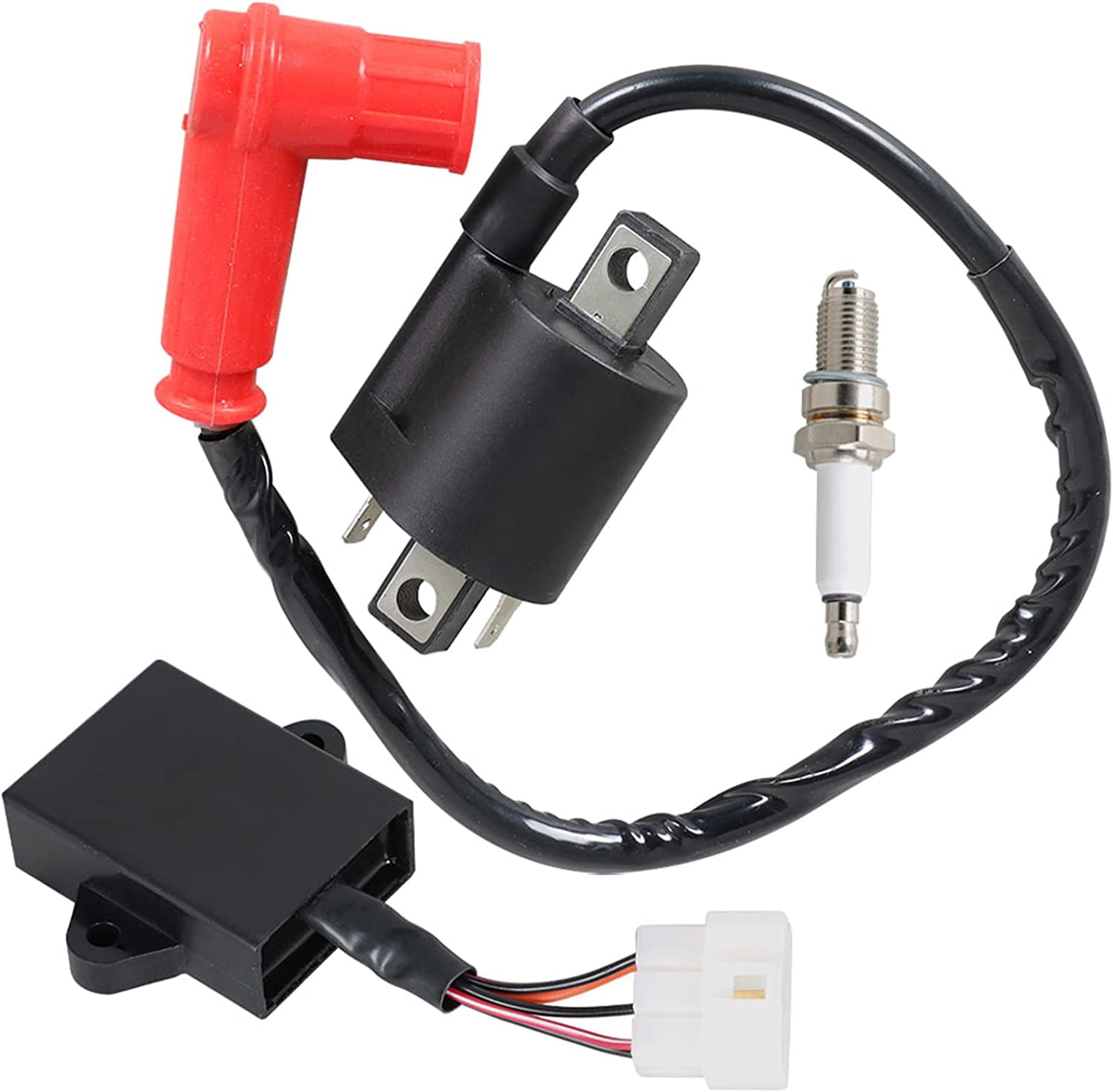 munirater Ignition Coil Ignitor CDI Box & Spark Plug For 1990-1995 Yamaha G9 Gas Golf Cart
