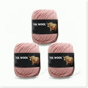 Pink Clouds Yak Wool Blend: Luxuriously Soft Cashmere Thread for DIY Sweater, Scarf, and Gloves. 300g of Worsted Yarn for Crochet and Knitting.