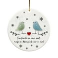 thumbnail image 2 of xihome Pack de 2 adornos navideños redondos de acrlico con cordn dorado para decorar el rbol y regalar., 2 of 6