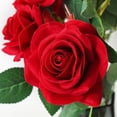 thumbnail image 4 of Paquete de 10 rosas artificiales, flores de seda, flores falsas, ramo de novia, 4 of 7