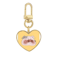 thumbnail image 1 of Loveliness Animation Pigsy Gold Heart Keychain Metal Keyring Holder, 1 of 3