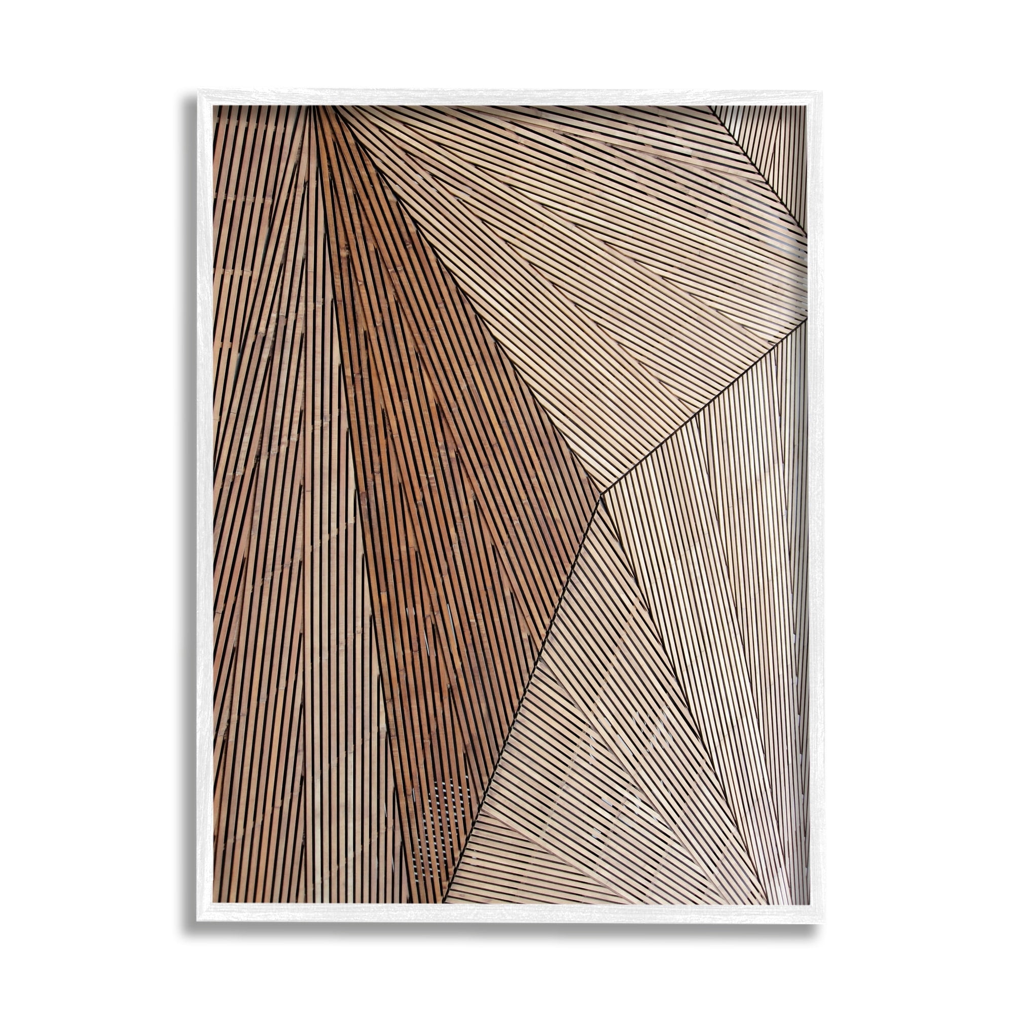 Stupell Industries Industrial Line Abstract Composition Geometric Shapes Brown Black Graphic Art White Framed Art Print Wall Art, 11x14, by Malerifabrikken
