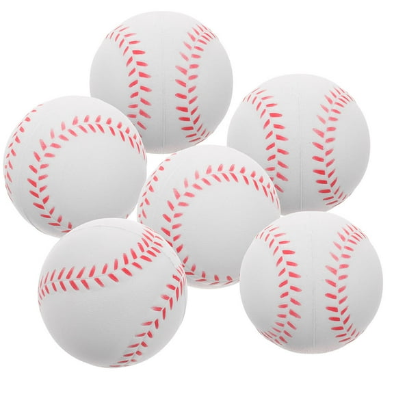 FRCOLOR 6 Pcs Balls Training Softball Child Student 6.50X6.50X6.50CM White