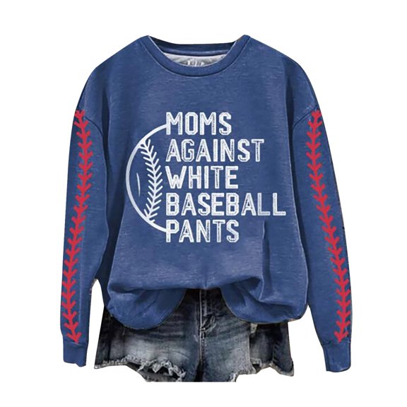 Clearance Items Oversized Crewneck Sweatshirt Women Women's Baseball Printed Crew Neck Multi Color Multi Size Crew Neck Hoodless Long Sleeve Sweatshirt