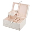thumbnail image 1 of Jewelry Box Pu Leather Jewelry Box Large Capacity Jewelry Box Jewelry Box For Women Household Jewelry Storage Box Waterproof PU Leather Jewelry Case Double Layer Partition Large, 1 of 8