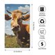thumbnail image 2 of Fotbe Daisy Flower Field Cow Toalla Premium con Patrón, Toalla de Microfibra de Secado Rápido, Ligera y Altamente Absorbente (27.5x16in), Ideal para Uso Diario, 2 of 6