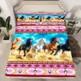 thumbnail image 2 of Castle Fairy Female Men Adults Farm Horse Twin Sheet Sets,Boho Tribal Aztec Bedding, 2 of 7