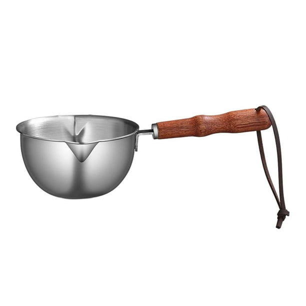 Olla para derretir chocolate, Utensilios de cocina con boquilla doble, Olla pequeña de acero inoxidable 304 resistente a la oxidación Talla S