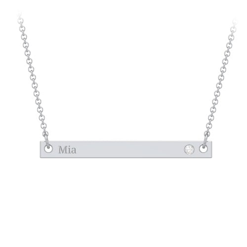 Pendentif de Bar Gravable avec Pierre de Naissance