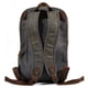 thumbnail image 3 of Bolsa de tela para mujer, bolsa de lona encerada al óleo, mochila vintage para exteriores, mochila de gran capacidad, mochila escolar para montañismo para hombres, 3 of 5