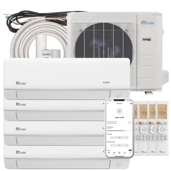 Senville Climatiseur et Thermopompe Mini-Split à Quatre Zones de 36000 BTU