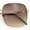 Gold Brown - Brown, variant on Womens Rectangle Exposed Lens Edge Thin Metal Rim Designer Fashion Sunglasses Gold Brown - Brown