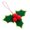 Green1, variant on Elegant Fabric Bow Hanging Ornament With Drop Charms Indoor Xmas Home Party Tree Decor