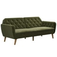 thumbnail image 5 of Novogratz Tallulah 83" Memory Foam Futon Sofa Bed, Green Velvet, 5 of 20