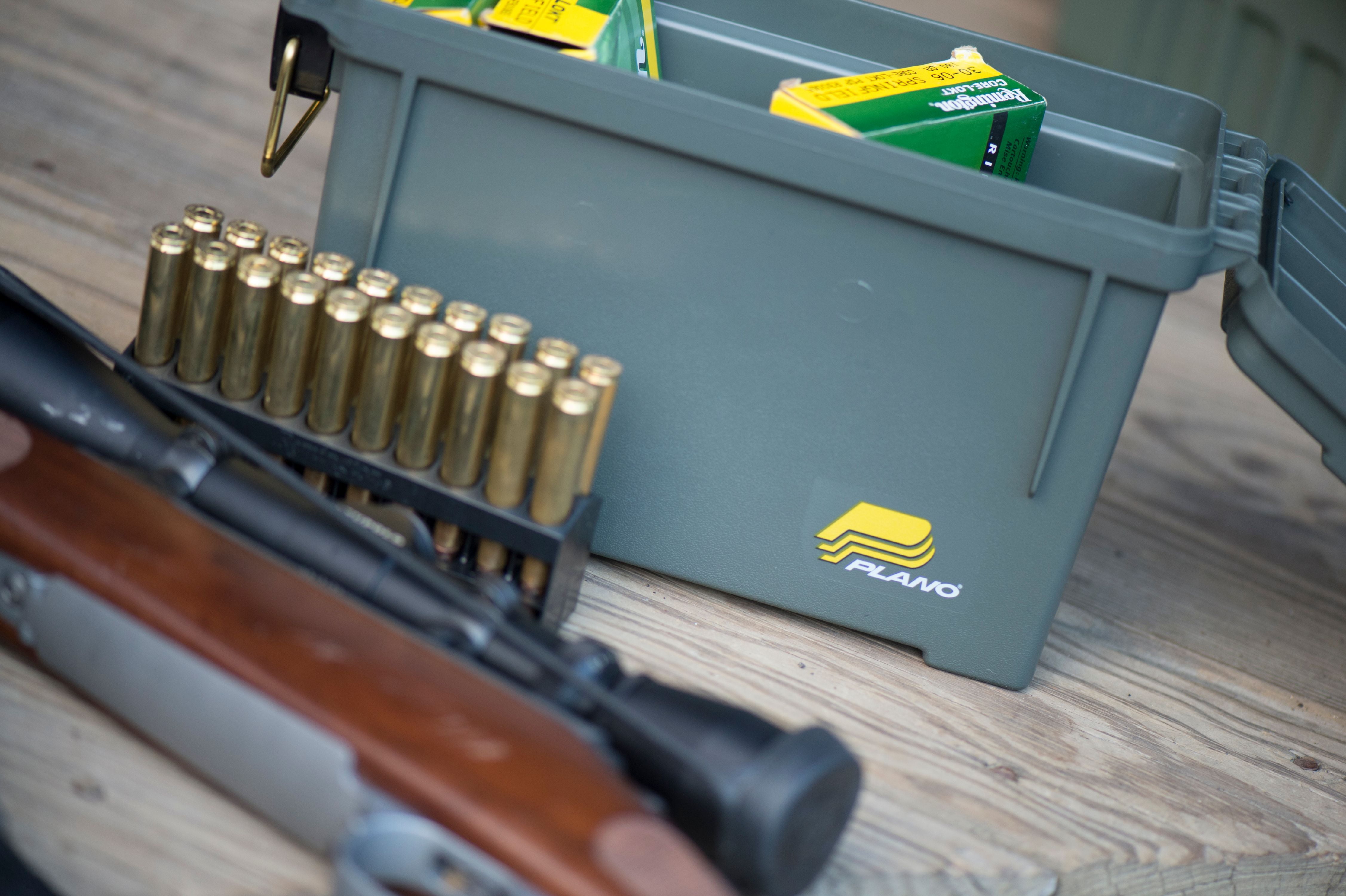 Plano Field Ammo Box, OD Green, Small Plastic Ammo Storage