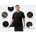 thumbnail image 5 of Weilanxin Swim Shirts Short Sleeve for Men Quick Dry Running UPF50+ Sun Protection Rash Guard Top Black S, 5 of 9