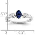 thumbnail image 3 of 14K White Gold Sapphire And Diamond Ring (Size 7) Made In India xbs318, 3 of 5