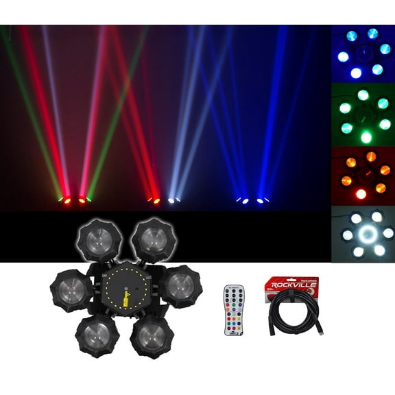 Chauvet DJ Helicopter Q6 DMX Rotating Dance Floor Effect Light   Remote   Cable