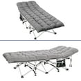 thumbnail image 3 of ModFusion Outdoor Folding Chair, Gray, Portable, Mattress, Carry Bag, Metal Frame, 575lbs Capacity, 3 of 9