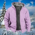 thumbnail image 5 of Lilgiuy Men's Winter Long Sleeved Cardigan Pockets Warm Plush Hooded Jacket Fleece Sweater Coat Gifts for Your Family or Friends, 5 of 5