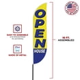 thumbnail image 3 of Open House 1 Sign feather flag for Outdoor by Mavis Printing | 11.5 FEET Long Polyester Outdoor Banner Flag for Easy Hang | HD Print Swooper I Flag Only to Advertise Real Estate Business I Flag Only, 3 of 5