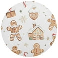 thumbnail image 3 of Ryvnso Watercolor Christmas Round Plate Mats Dining Table Placemat Set of 4 for Holiday Decoration, 3 of 7