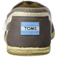 thumbnail image 3 of Toms Women's Classic Striped Canvas Dark Grey Stripe University Ankle-High Flat Shoe - 10M, 3 of 7