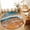 Yellow, variant on Round Area Rugs 4Ft, Coastal Beach Non-Slip Washable Circle Rugs Carpet, Summer Ocean Sea Waves Starfish Blue Beige Indoor Outdoor Rug Floor Mats Throw Runner for Bedroom Living Room Bathroom