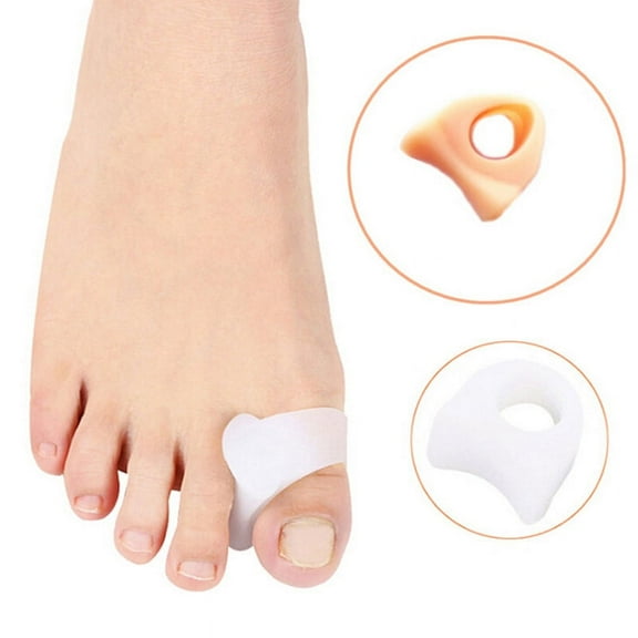 HATISS 1Pair Silicone Gel Toe Spacer Separator Straightener Spreader Bunion Pain Relief