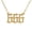 666, variant on Angel Numbers Necklaces for Women Stainless Steel Matte Finish 222 Numbers Pendant Numerology Jewelry