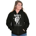 thumbnail image 3 of NASA Worm Logo Moon Space Shuttle Zip Up Hoodie Men's Women's Brisco Brands S, 3 of 6