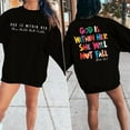 thumbnail image 3 of KimSoong Christian Sweatshirt Women Bible Verse Pullover Christian God Is Within Her Long Sleeve Inspirational Blouse Top, Black, 3 of 6
