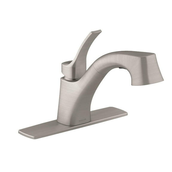 KOHLER Cruce R26373-VS Single Handle Pull Out Kitchen Faucet - Vibrant Stainless
