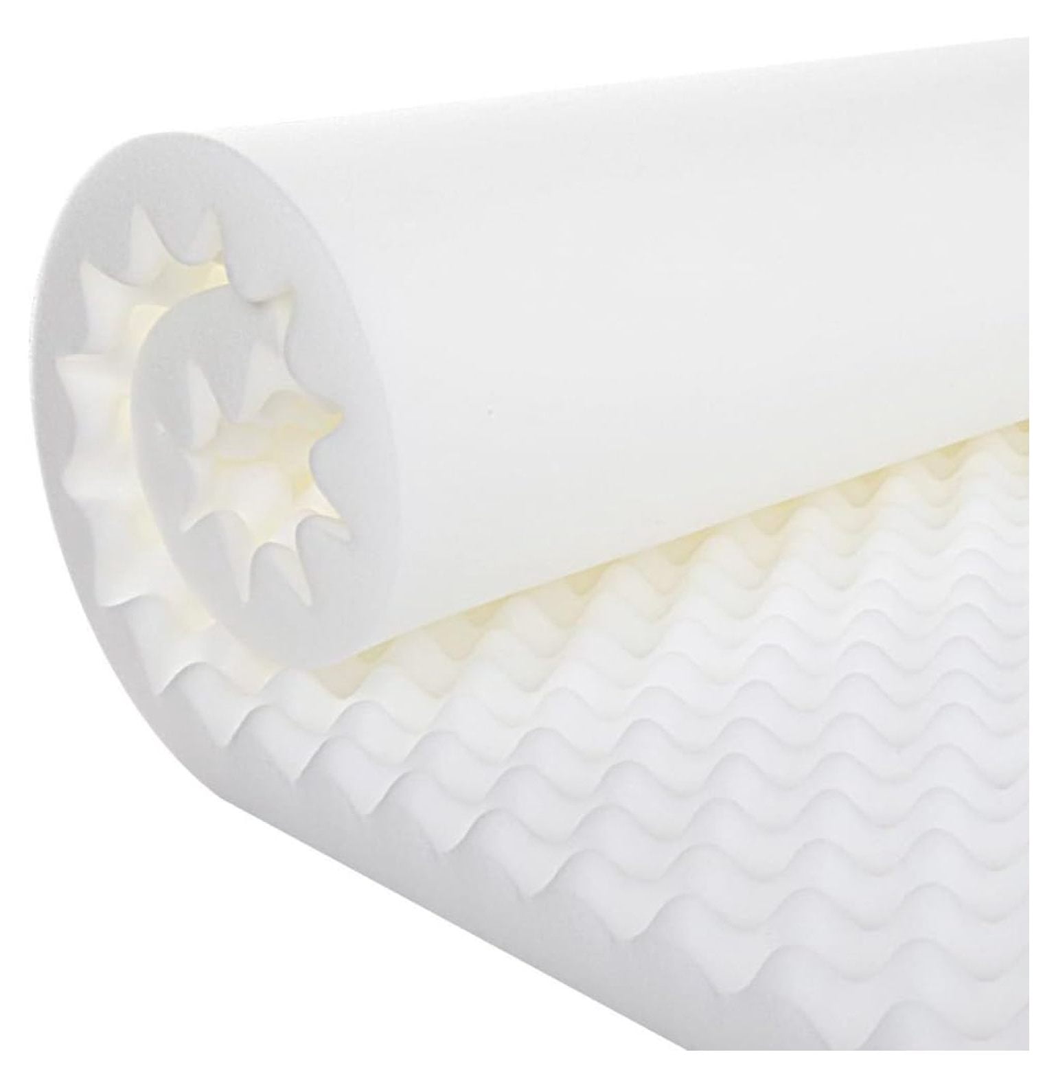 Gilbin Foam Mattress Topper, Egg Crate Hi-Density Foam Pad, Mattress Pad, and Bed Topper for Support (with Waterproof ZipperdCover, Crib Size 26x38)