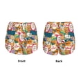 thumbnail image 5 of Lsque Retro Summer Stamp Printed Women's Running Shorts with Liner Pockets,Elastic Quick Dry Workout Athletic Gym Yoga Shorts,Womens High Waist Shorts-XX-Large, 5 of 9