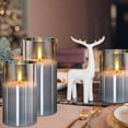 thumbnail image 5 of LOFTER-Pro Grey Flickering Flameless Candles, Battery Operated LED Pillar Candles with Remote and Timer, Candles Warm Color Wick for Festival Wedding Bar Cafe Home Party Decor(Set of 3), 5 of 6