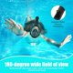 thumbnail image 4 of Máscara de snorkel con soporte para cámara cara completa 180 grados antivaho antifugas correas ajustables equipo de buceo, 4 of 5