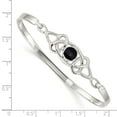 thumbnail image 2 of 925 Sterling Silver Black Onyx Flexible Bangle Bracelet, 2 of 5