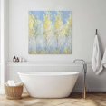 thumbnail image 3 of Yellow Blue Vintage Wall Art Painting on Canvas, Modern Abstract Art Oil Paiting Canvas Art Home Prints Wall Art Framed Modern Artwork for Living Room Bedroom Wall Decor 16x16in, 3 of 9